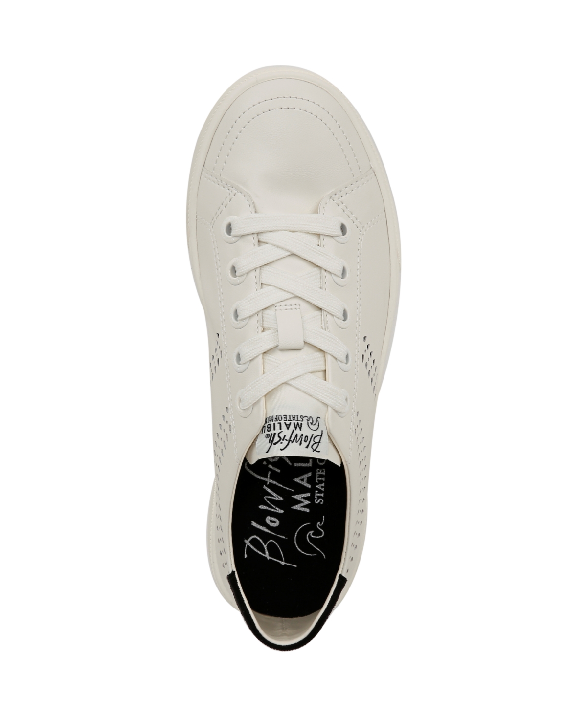 Shop Blowfish Malibu Women's Tanner Low Profile Lace Up Sneakers In White Faux Leather