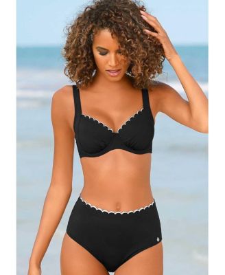 Women's Scalloped Underwire Bikini Swimsuit Top Bra Sizing