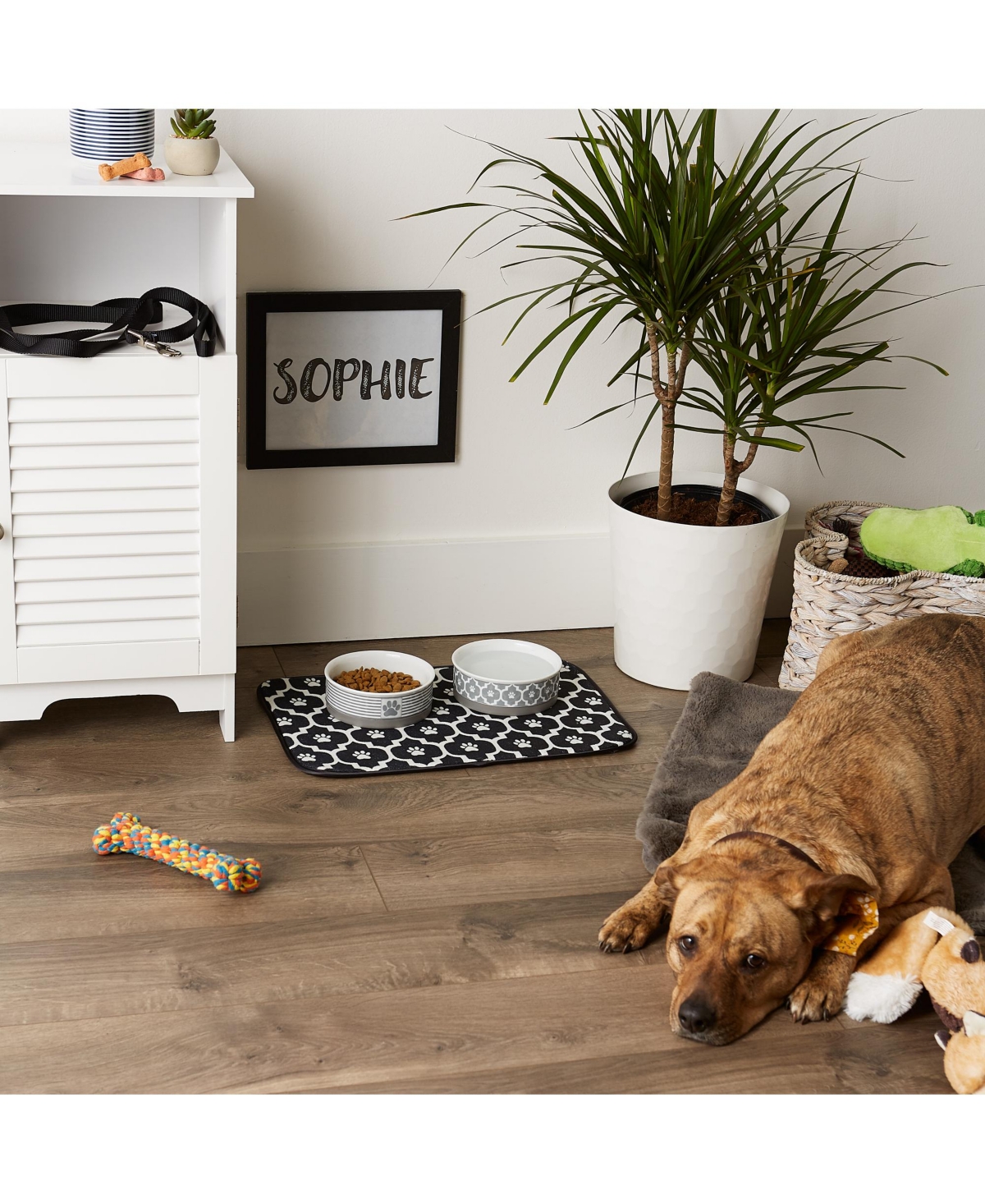 Bone Dry Pet Mat Lattice Paw Print