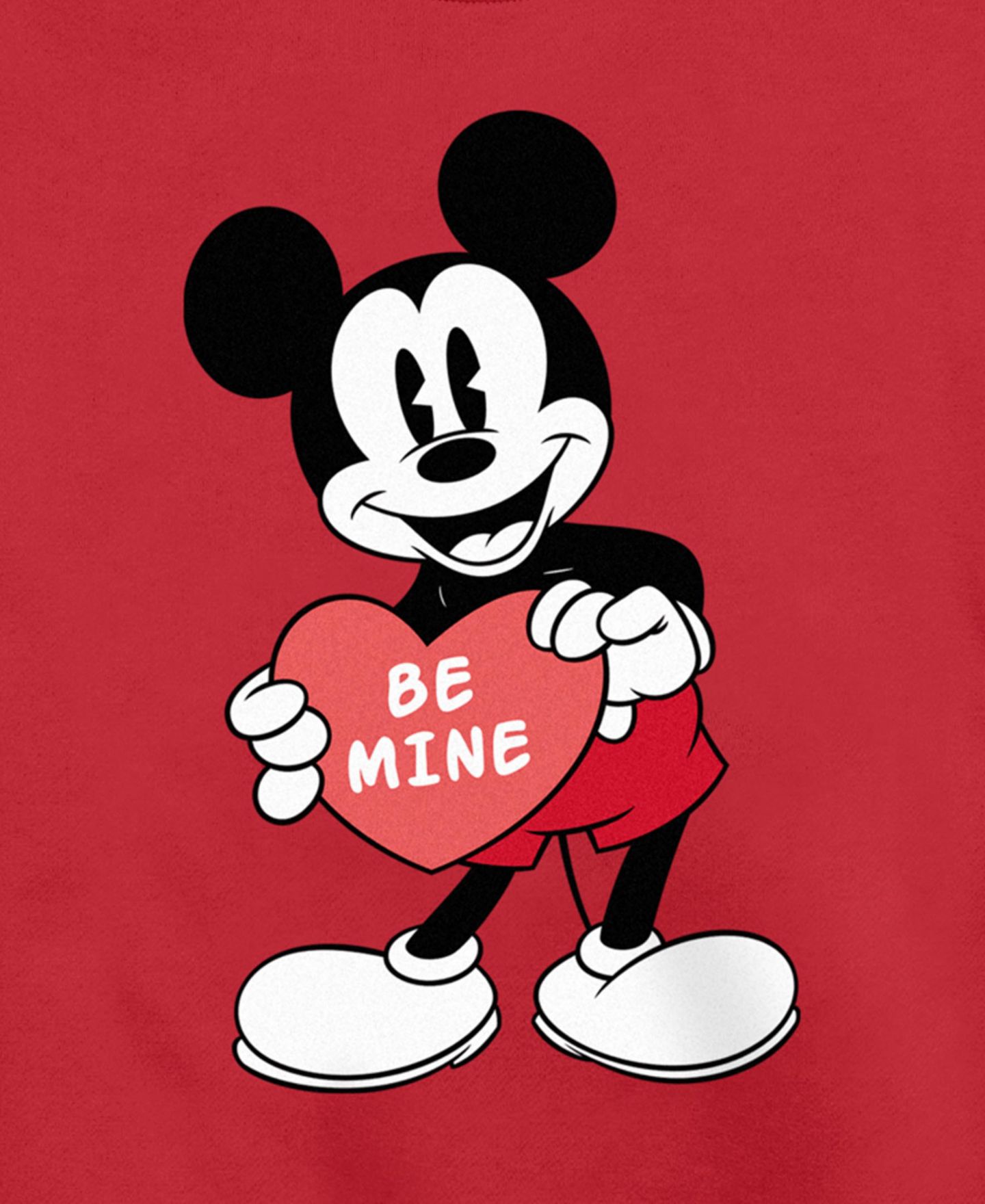 Мужской свитшот Fifth Sun Mickey Love Crew Fleece Pullover, цвет: Красный — фото 3