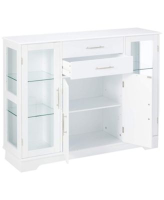 Santi 4-Door Buffet Display Cabinet, White