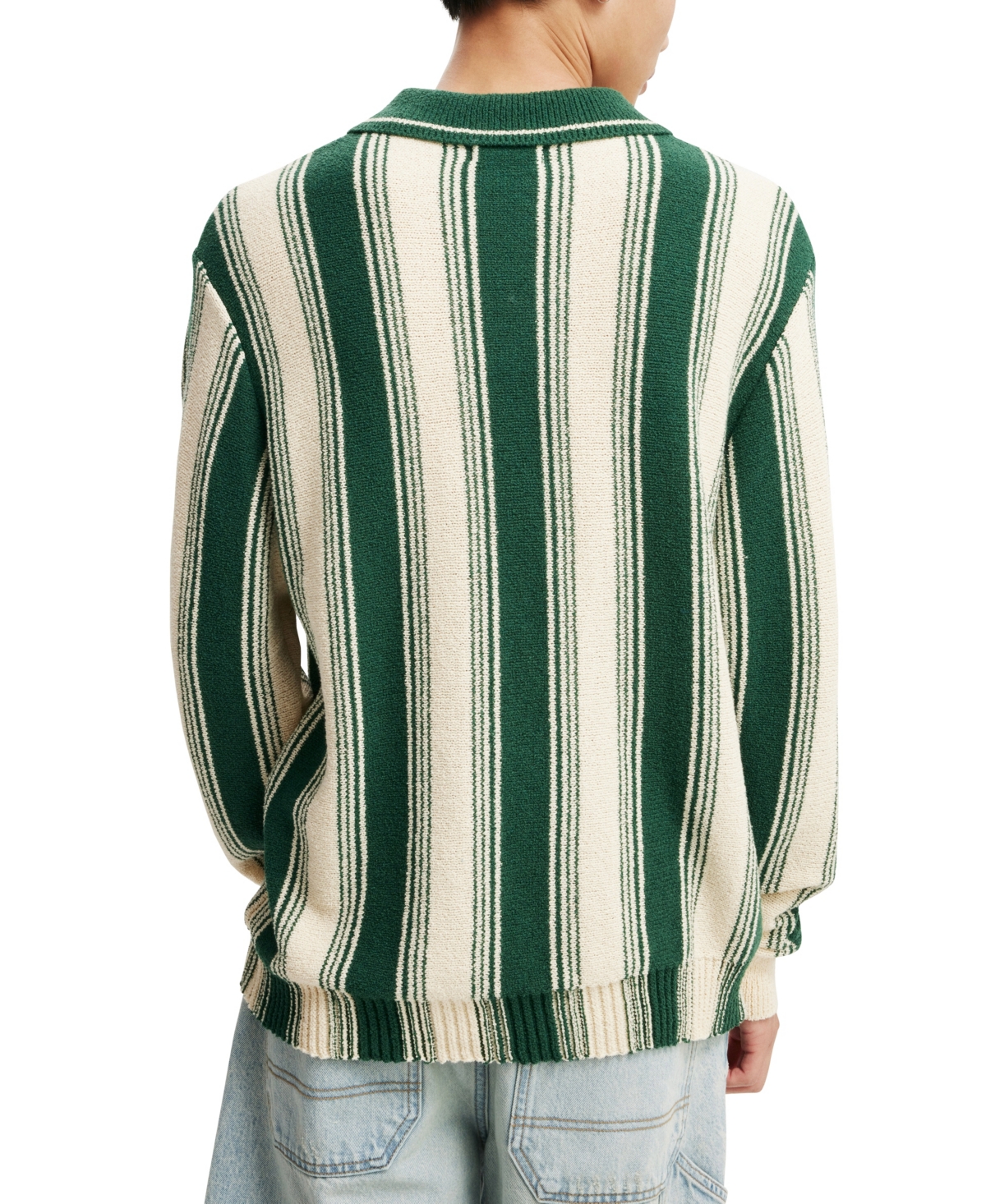 COTTON ON MEN'S RUGBY KNIT POLO SHIRT 