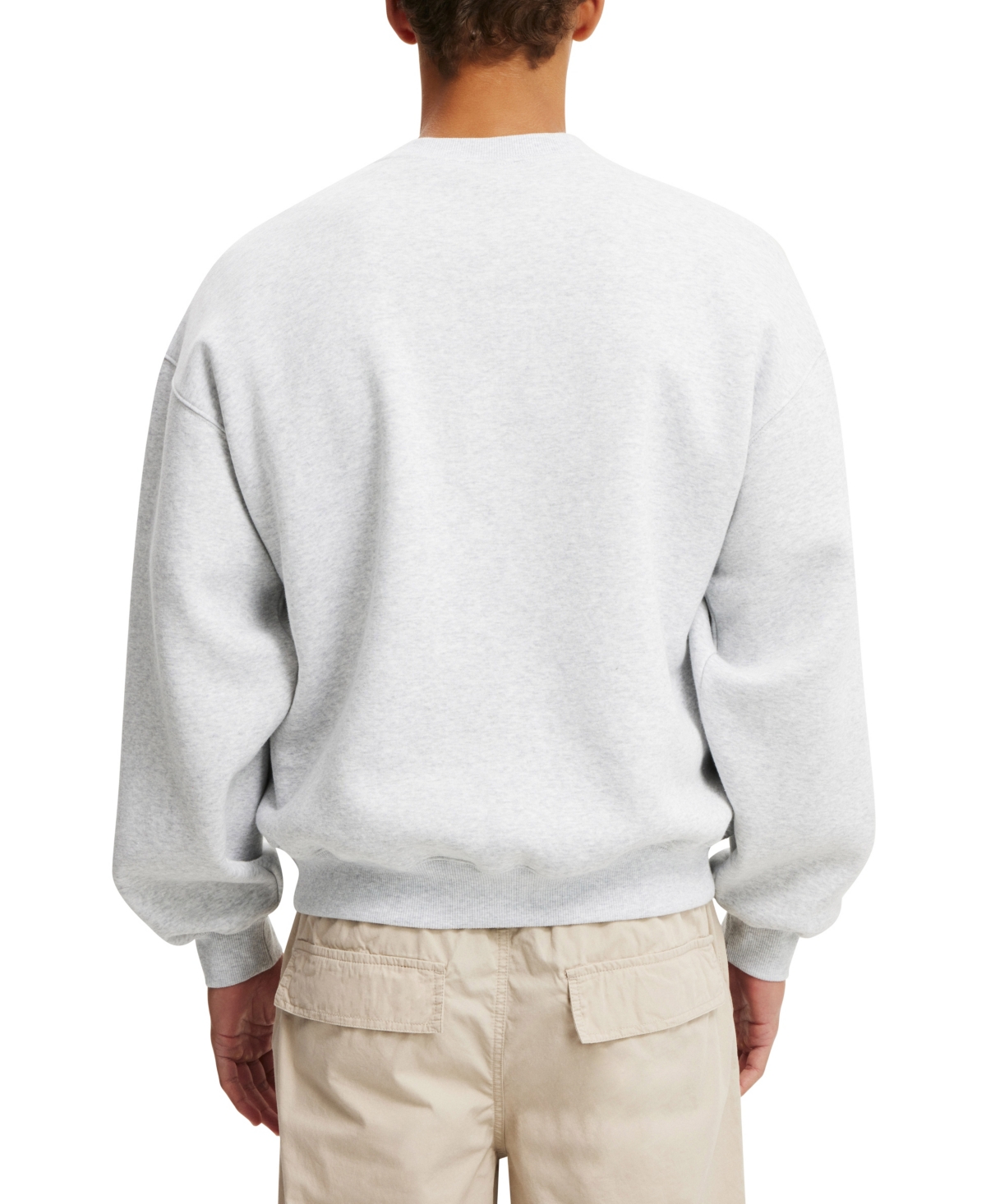 COTTON ON MEN'S BOX FIT GRAPHIC CREW SWEATER 