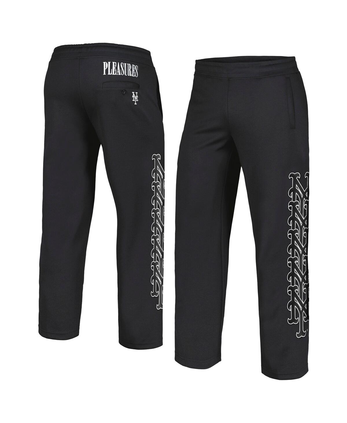 Men's Black New York Mets Pitcher Track Pants - Black