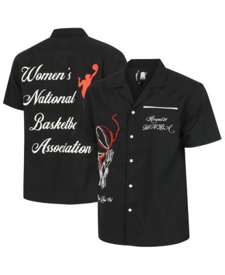 Round21 - Men's and Women's Black WNBA Lucky Strike Full-Button Bowling Shirt