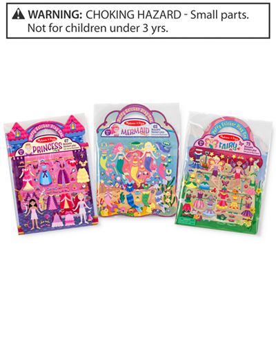 Melissa and Doug Kids' Puffy Sticker Princess, Mermaid & Fairy Gift Set