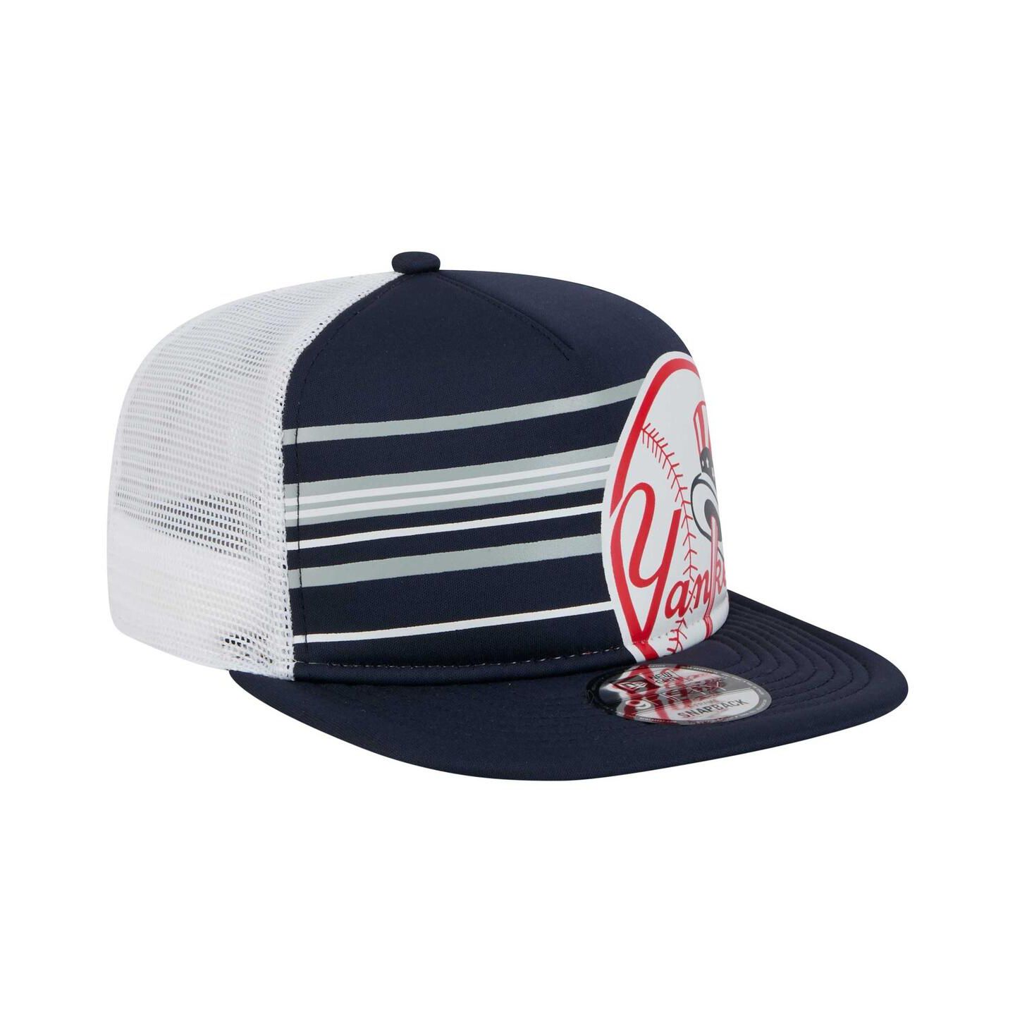 Мужская кепка New Era Navy New York Yankees 9FIFTY A-Frame Trucker Snapback Hat — фото 3