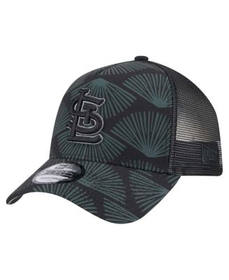 New Era - Men's Black St. Louis Cardinals 9FORTY A-Frame Trucker Adjustable Hat