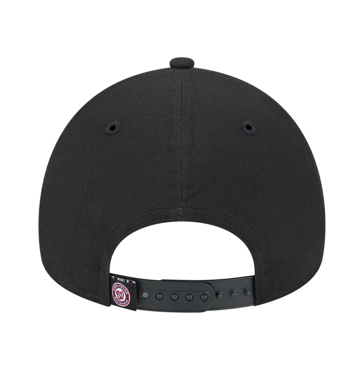 Мужская кепка New Era Black Washington Nationals 9FORTY A-Frame Adjustable Hat — фото 3
