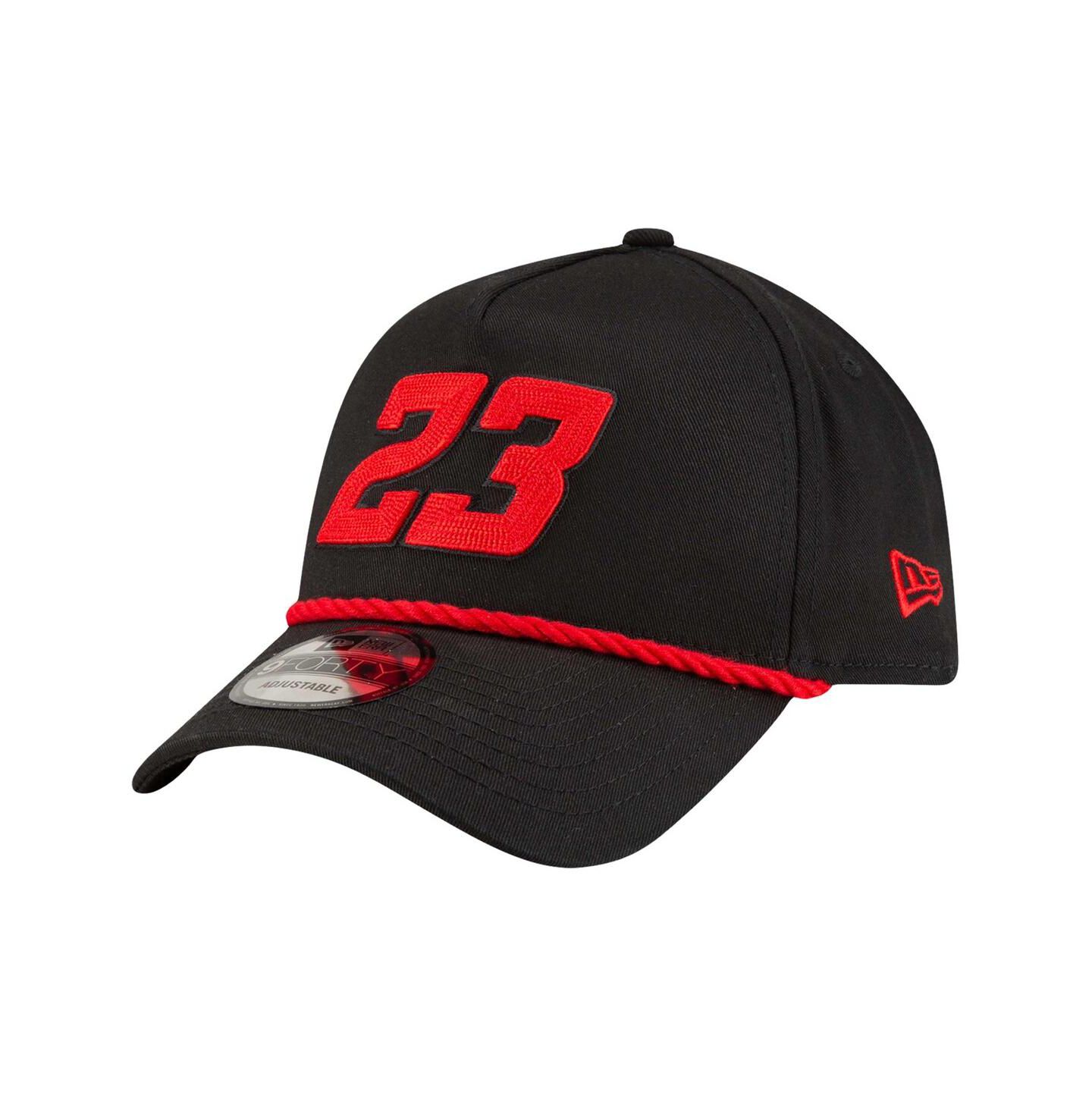 Мужская кепка New Era Black Bubba Wallace Rope A-Frame 9FORTY Adjustable Hat — фото 5