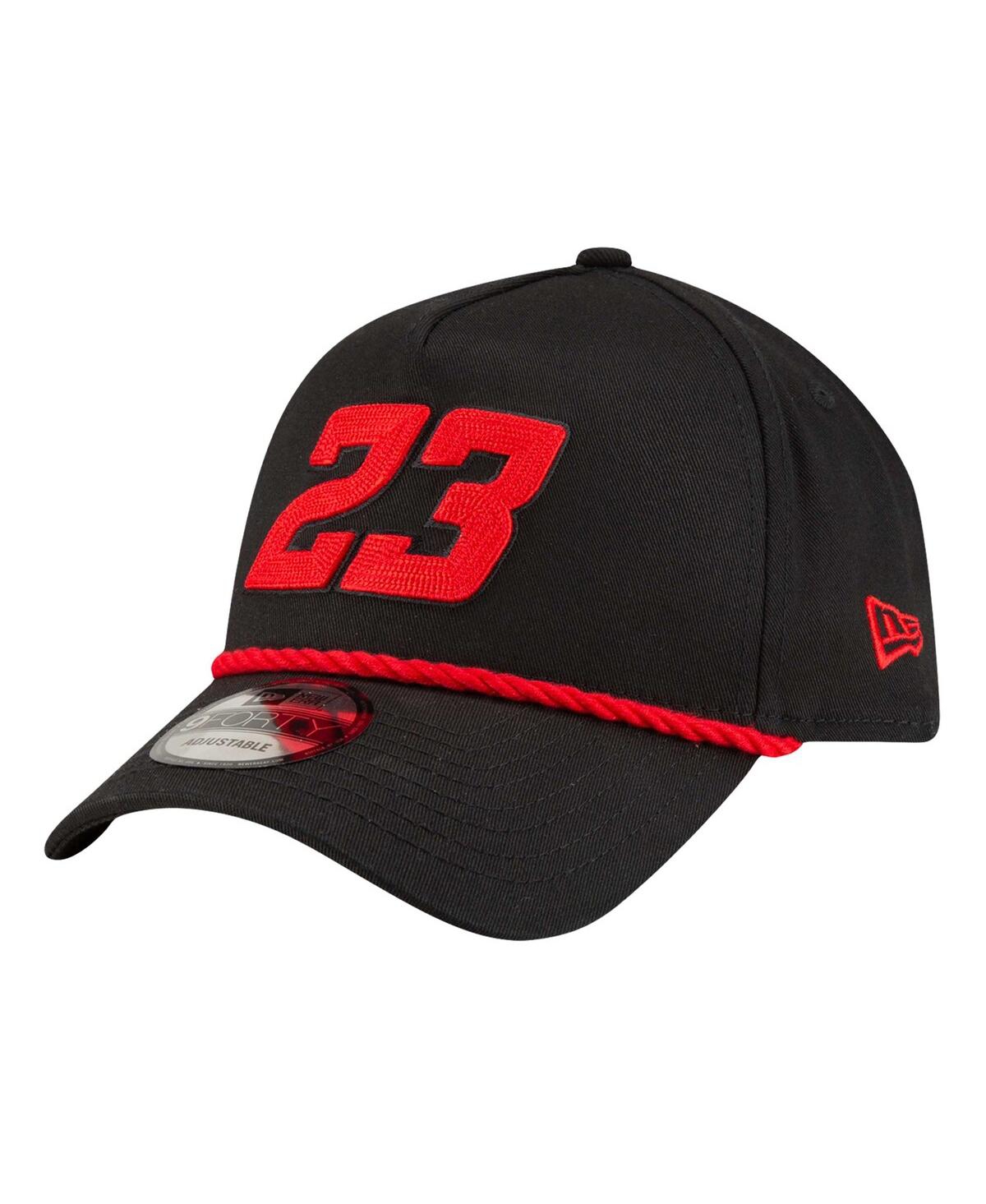 NEW ERA MEN'S BLACK BUBBA WALLACE ROPE A-FRAME 9FORTY ADJUSTABLE HAT 
