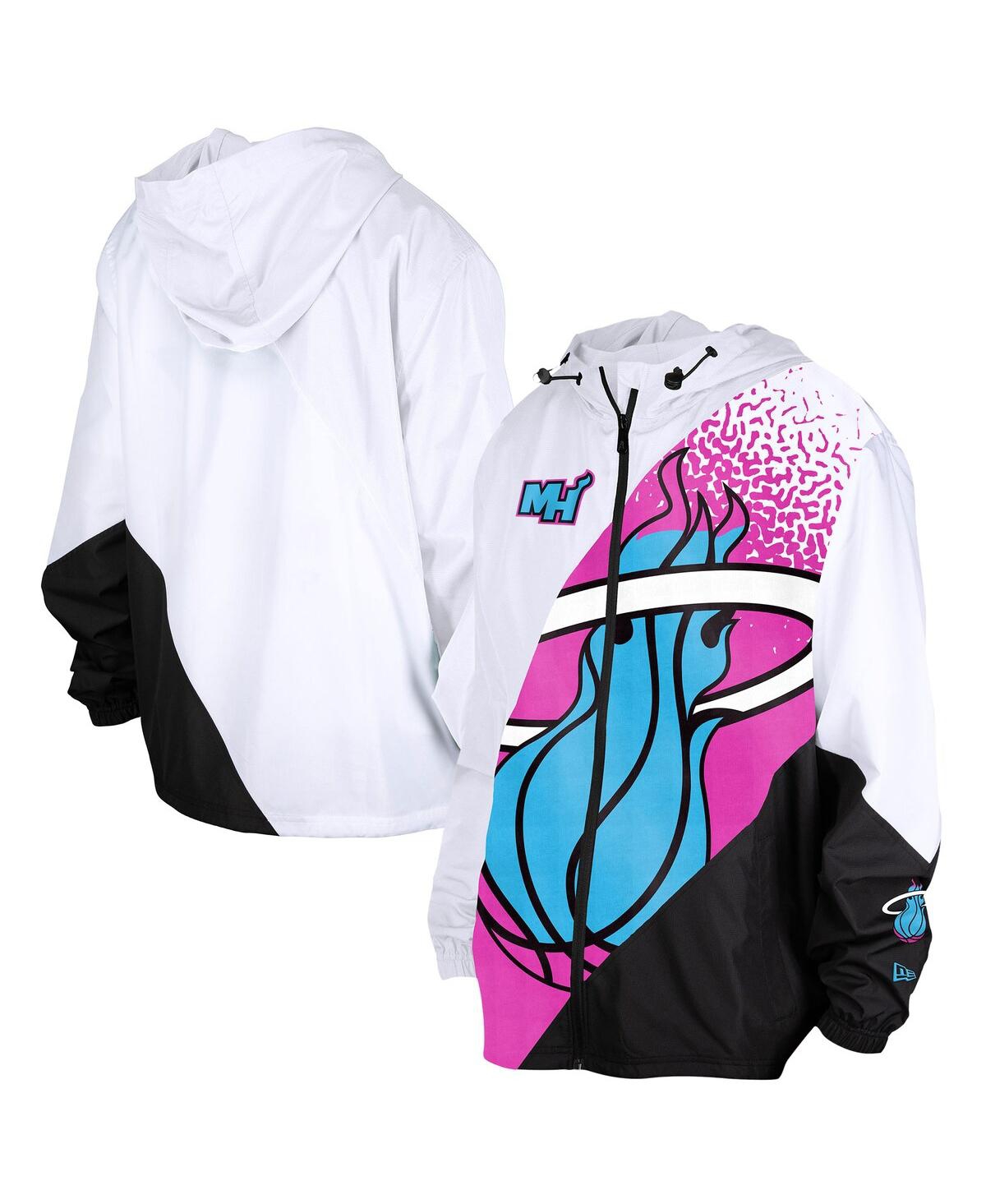 Men's White Miami Heat 2024/25 City Edition Full-Zip Windbreaker Jacket - White