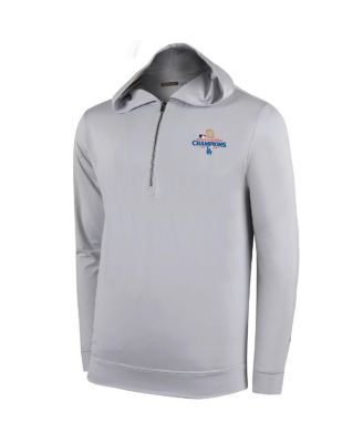 Men's White Los Angeles Dodgers 2024 World Series Champions Seabreeze Half-Zip Hoodie