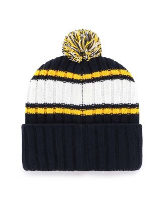 Men's Navy Milwaukee Brewers Plateau Cuffed Knit Hat with Pom