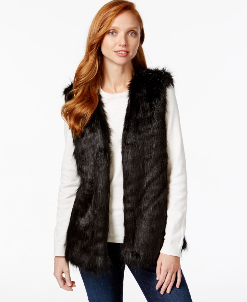 Tommy Hilfiger Reversible Faux Fur Sweater Vest   Jackets & Blazers
