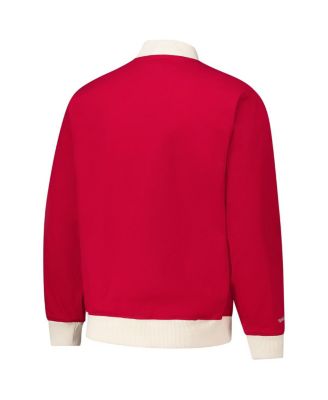 Men's Red Detroit Red Wings Vintage Coaches Cotton Twill Full-Zip Jacket