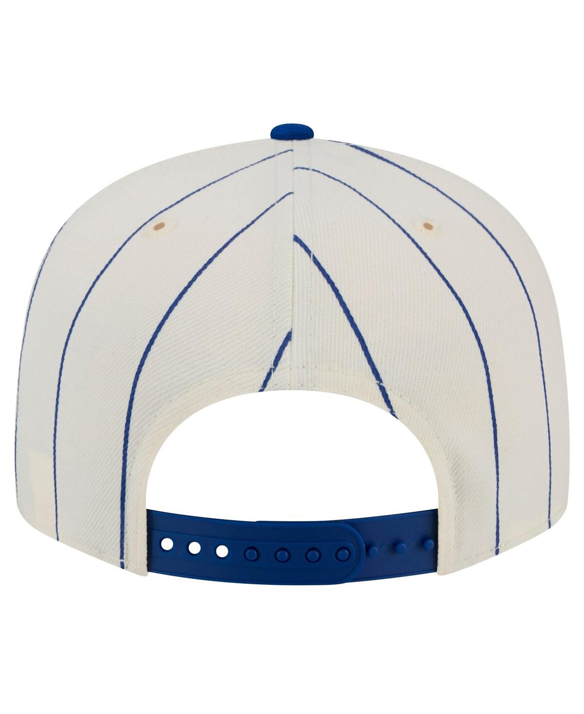 NEW ERA MEN'S WHITE CHICAGO CUBS JERSEY PINSTRIPE 9FIFTY SNAPBACK HAT 
