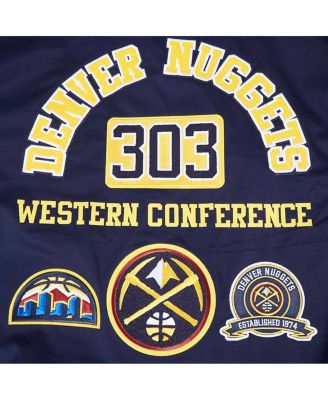 Men's Navy Denver Nuggets Area Code Full-Zip Jacket