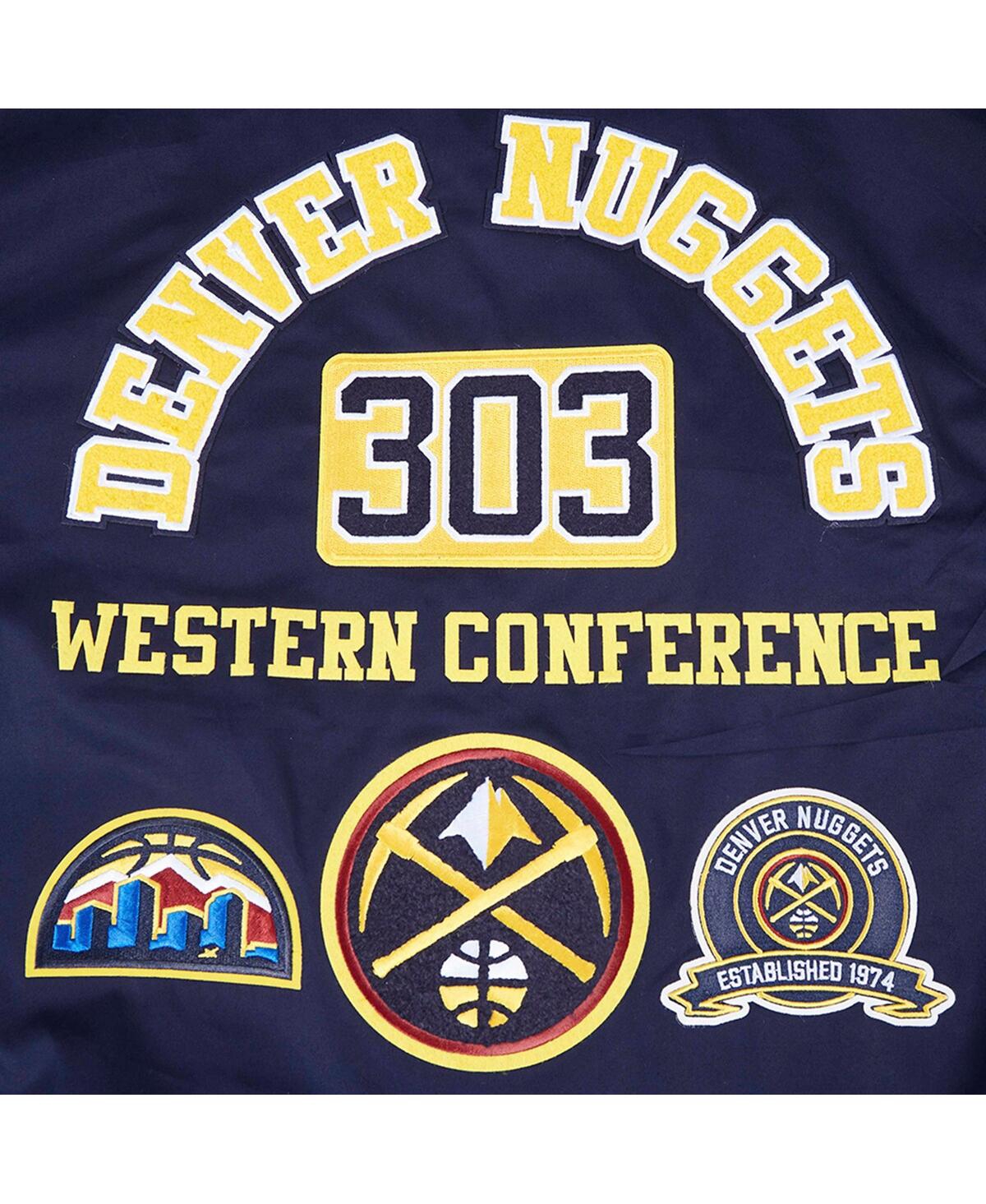 Pro Standard Men's Navy Denver Nuggets Area Code Full-zip Jacket In Navy