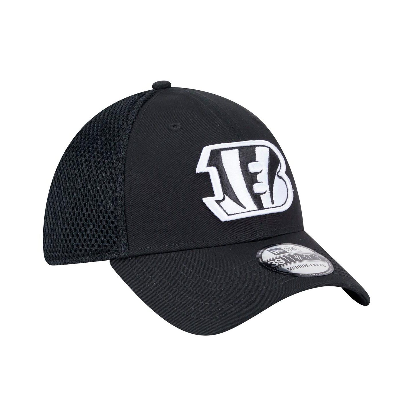 Мужская кепка New Era Black Cincinnati Bengals Main Neo 39THIRTY Flex Hat — фото 4