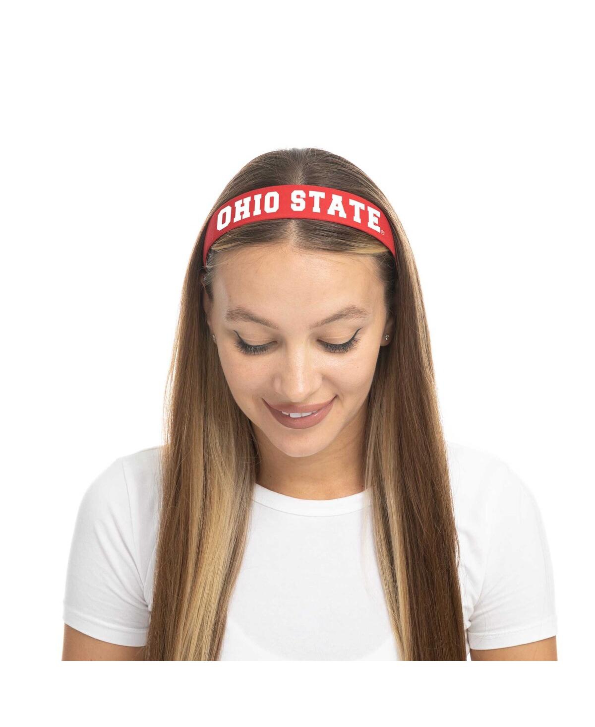 Zoozatz Scarlet Ohio State Buckeyes Hard Headband In Scarlet