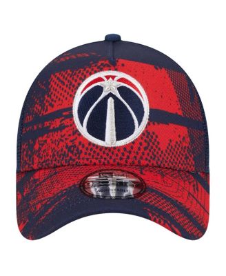 Men's Navy/Red Washington Wizards Tip Off A-Frame Trucker 9FORTY Adjustable Hat