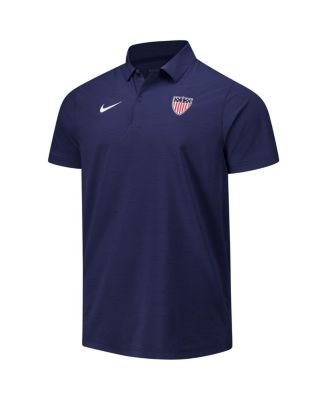 Men's Navy Team USA Woven Performance Polo