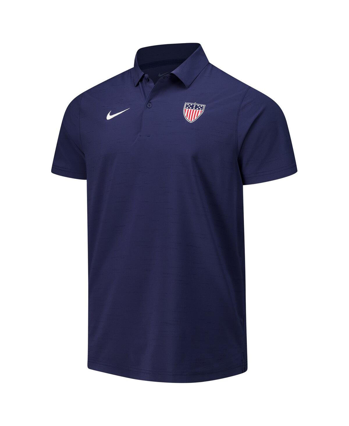 Nike Men's Navy Team Usa Woven Performance Polo In Navy
