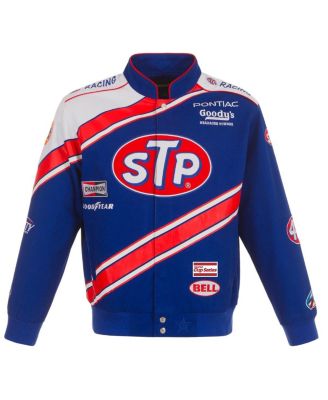 Men's Blue/White Richard Petty STP Full-Snap Twill Uniform Jacket