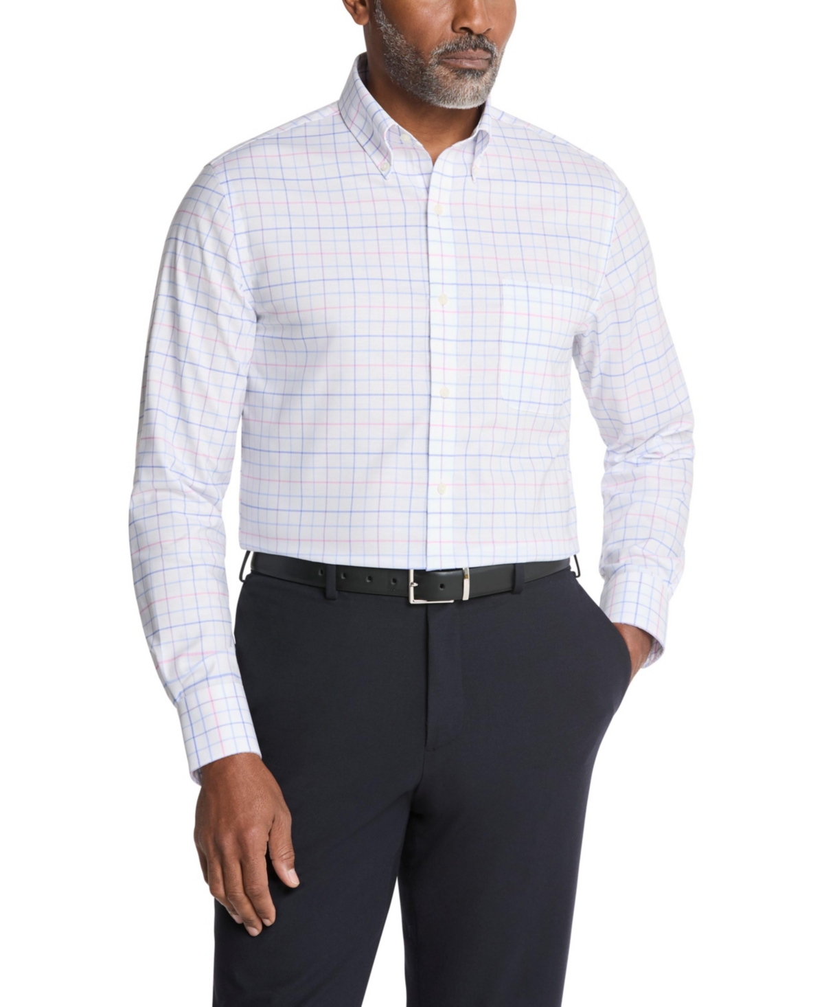 Men's Flex Slim Fit Oxford Dress Shirt - Purple multi
