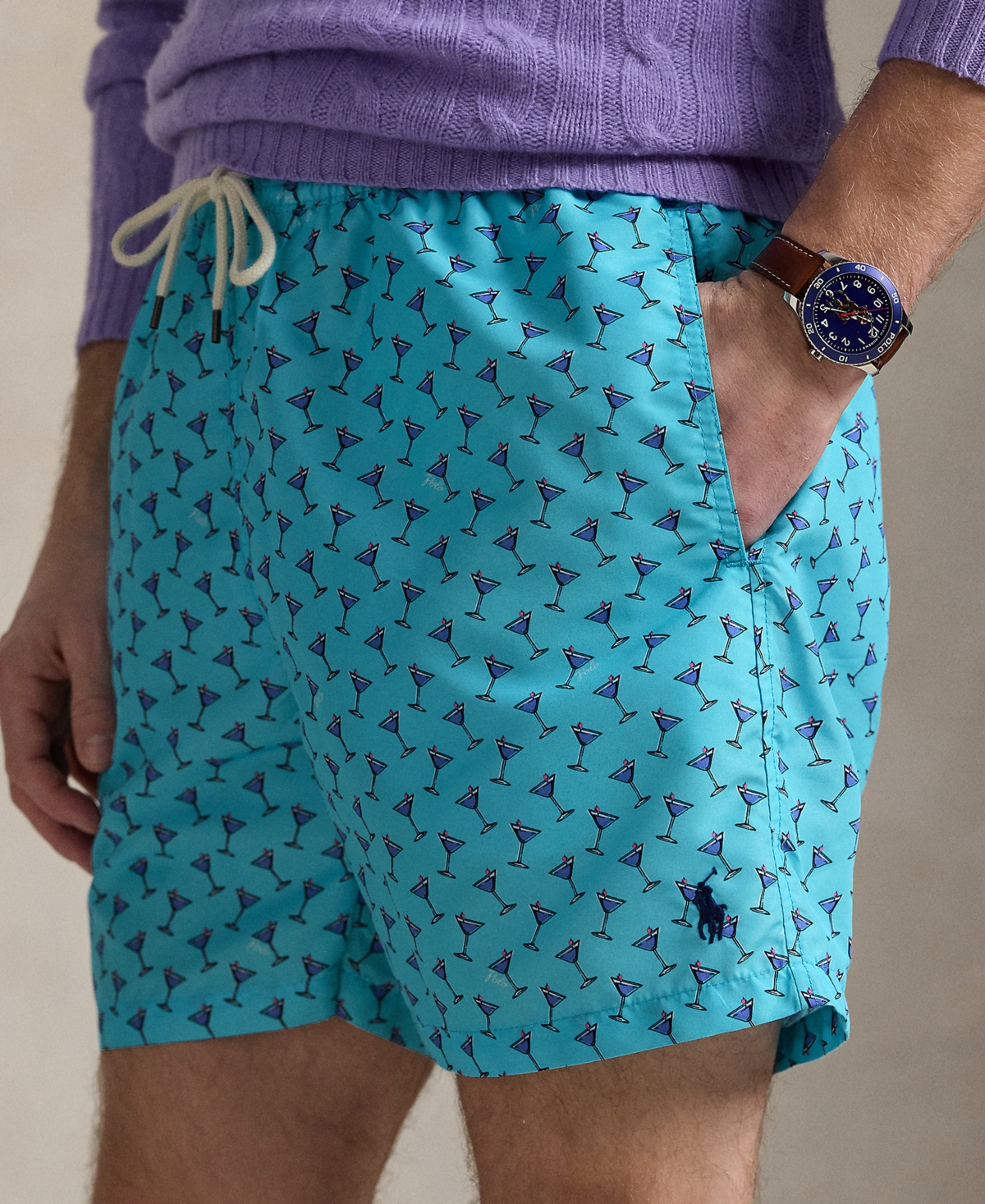 Polo Ralph Lauren Traveler 5.75 Classic Swim Trunks In Cocktail Hour