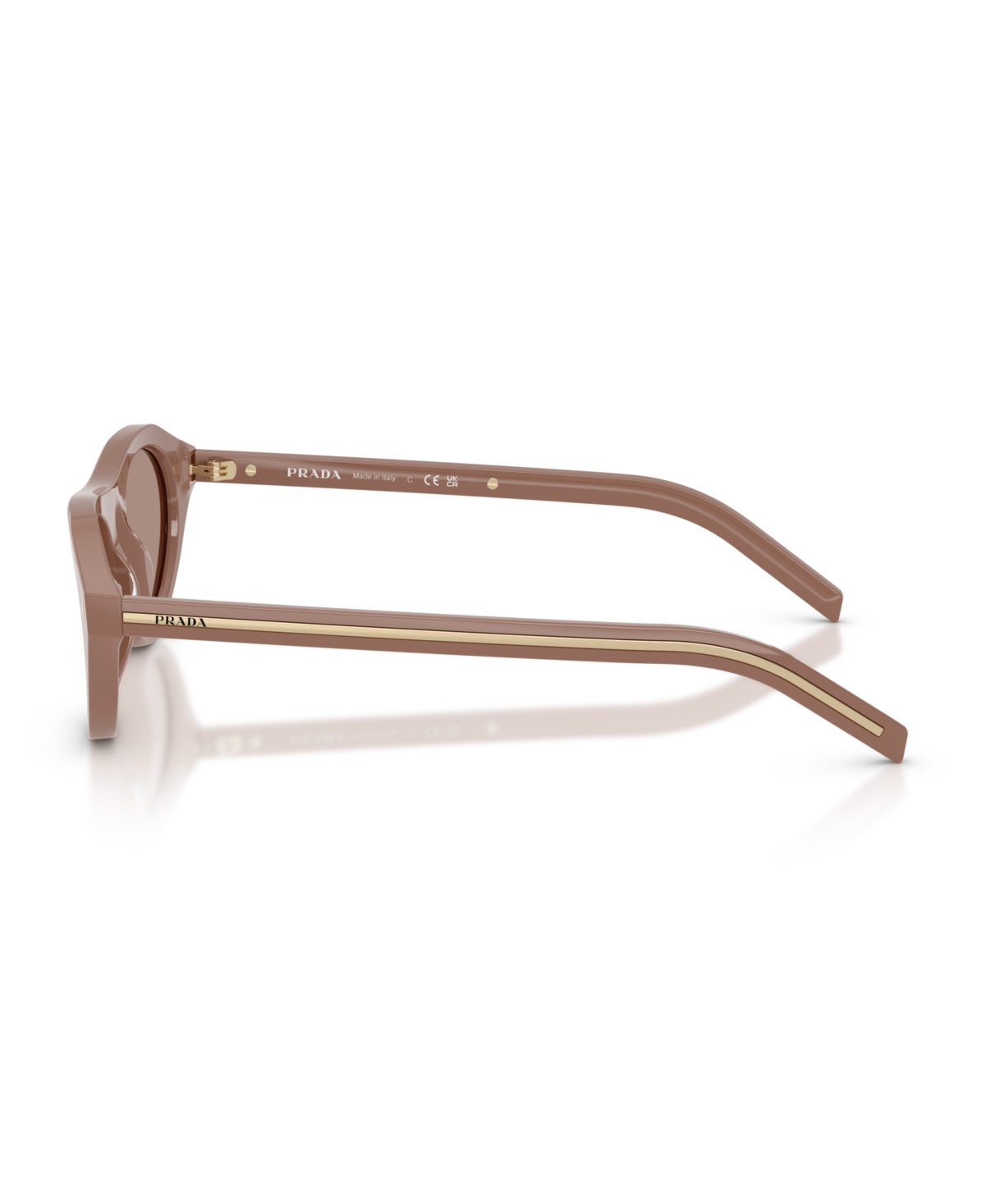 Prada Womens Brown Pr B15s Oval-frame Acetate Sunglasses In Brown