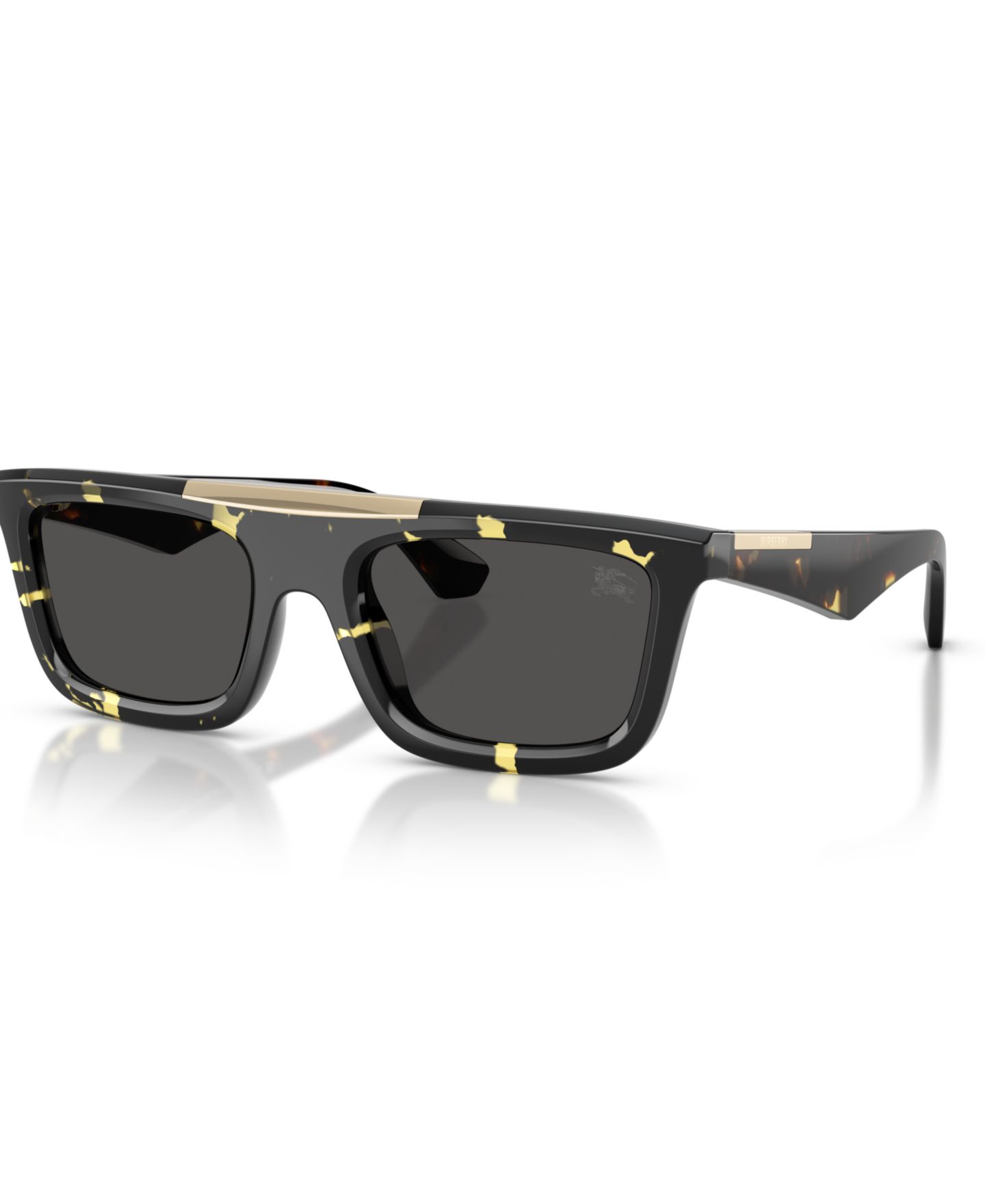 Мужские солнцезащитные очки Burberry Large Sunglasses, BE4451U, цвет: Жёлтый гавана — фото 1