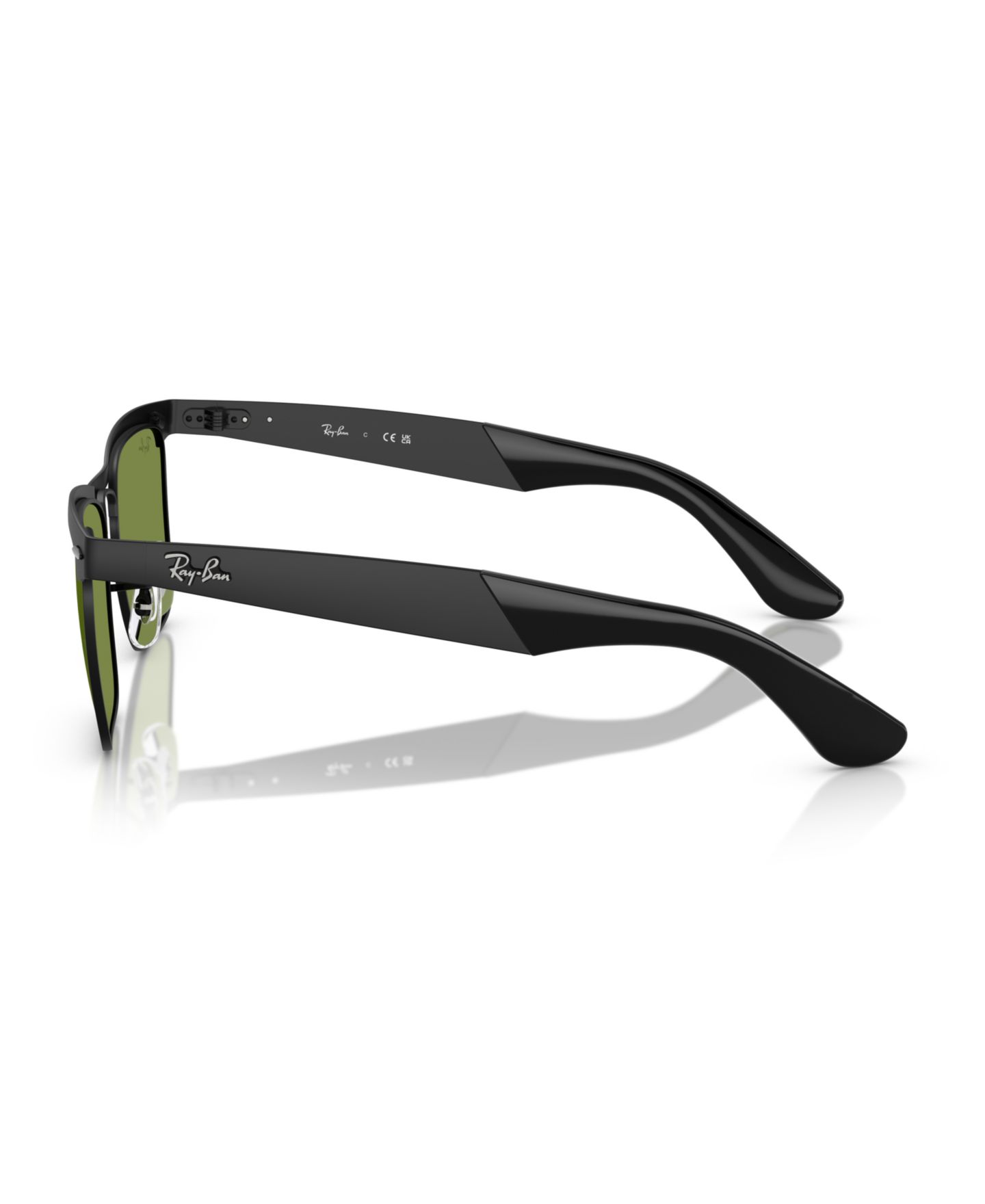 Солнцезащитные очки Ray-Ban Unisex Wayfarer Deluxe Sunglasses, RB3875, цвет: Матовый чёрный — фото 3