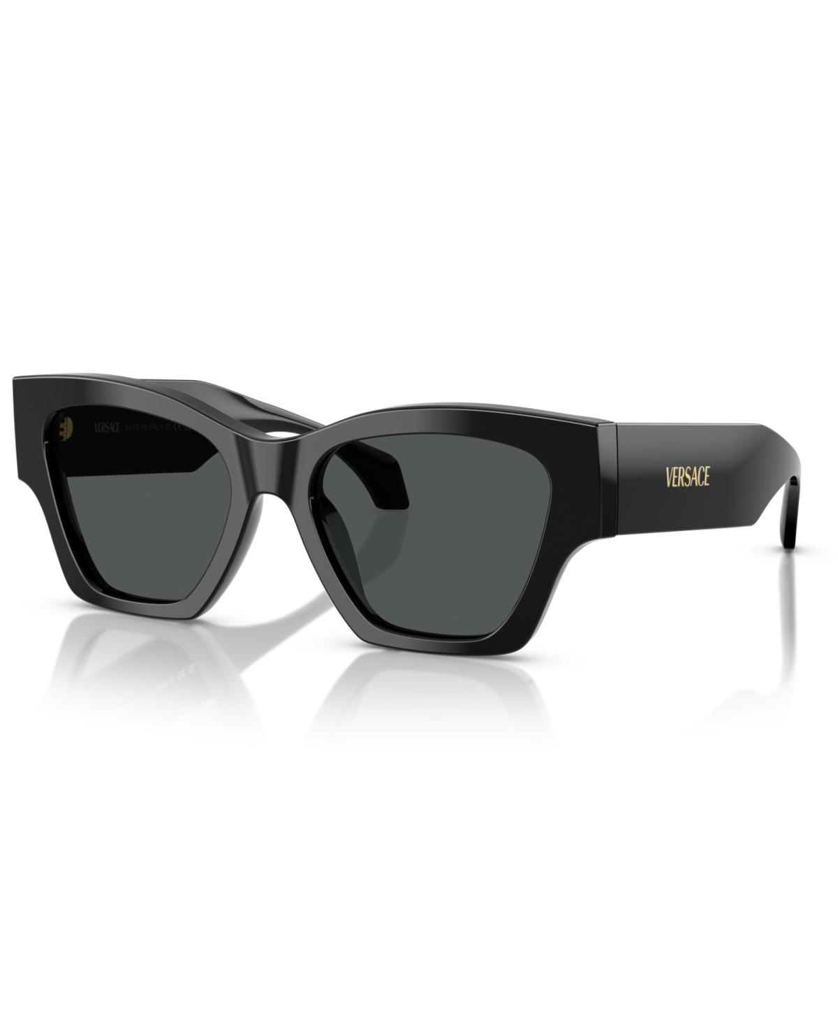 Versace Ve4492u Square Logo-print Sunglasses In Black