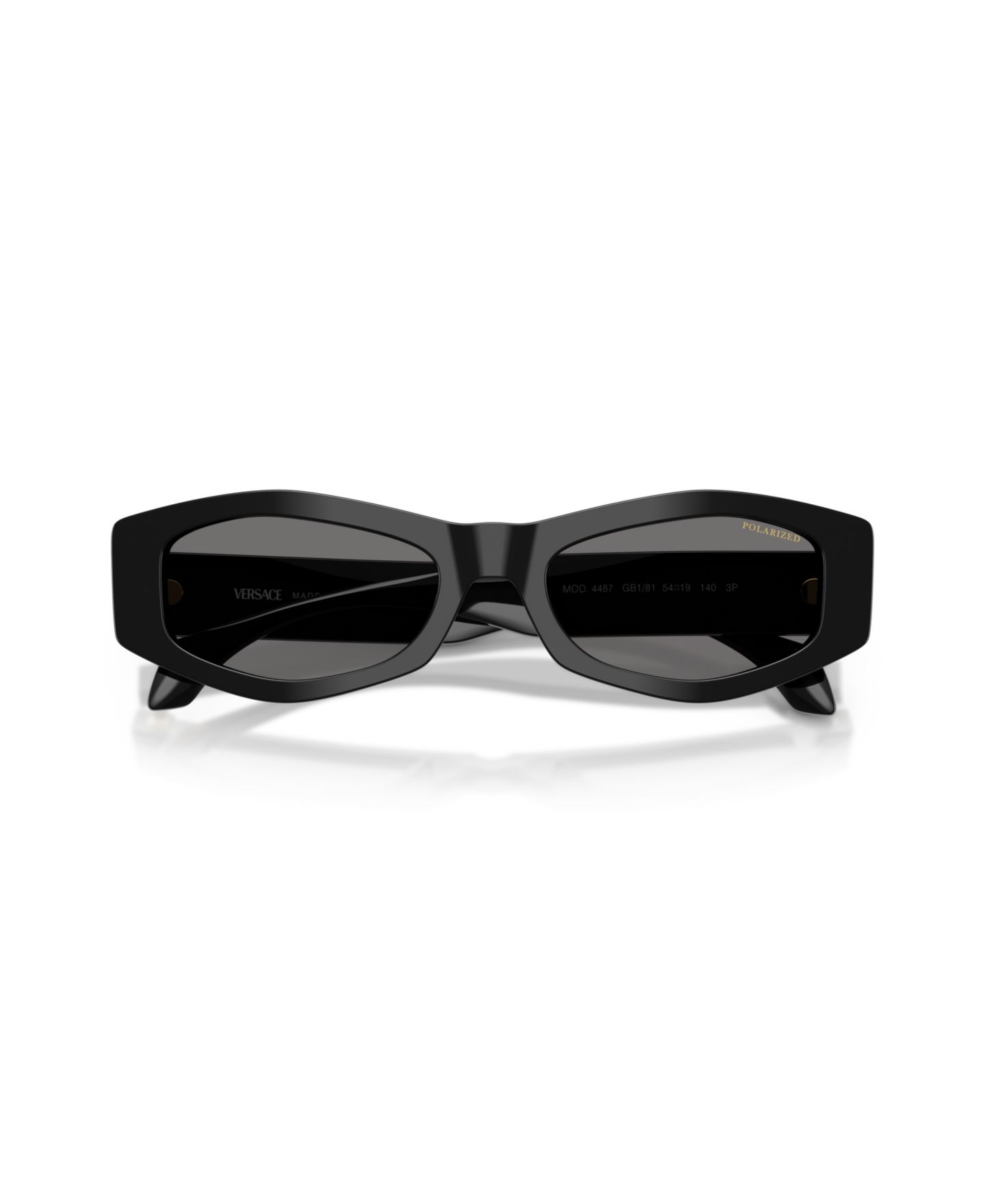Женские солнцезащитные очки Versace Polarized Sunglasses, VE4487, цвет: Чёрный — фото 2