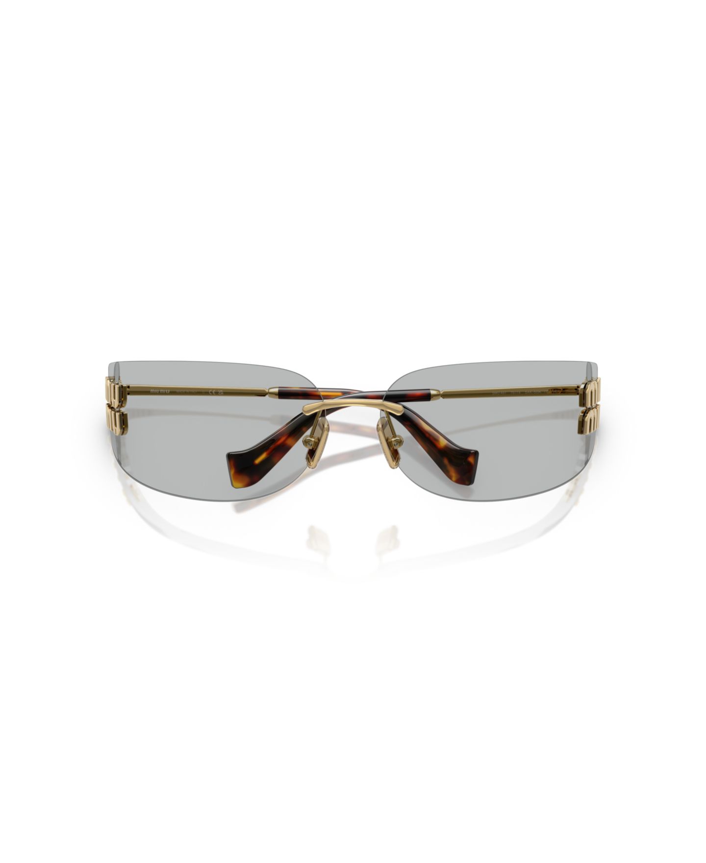 Женские солнцезащитные очки MIU MIU Sunglasses, MU A51S, цвет: Золотой — фото 2