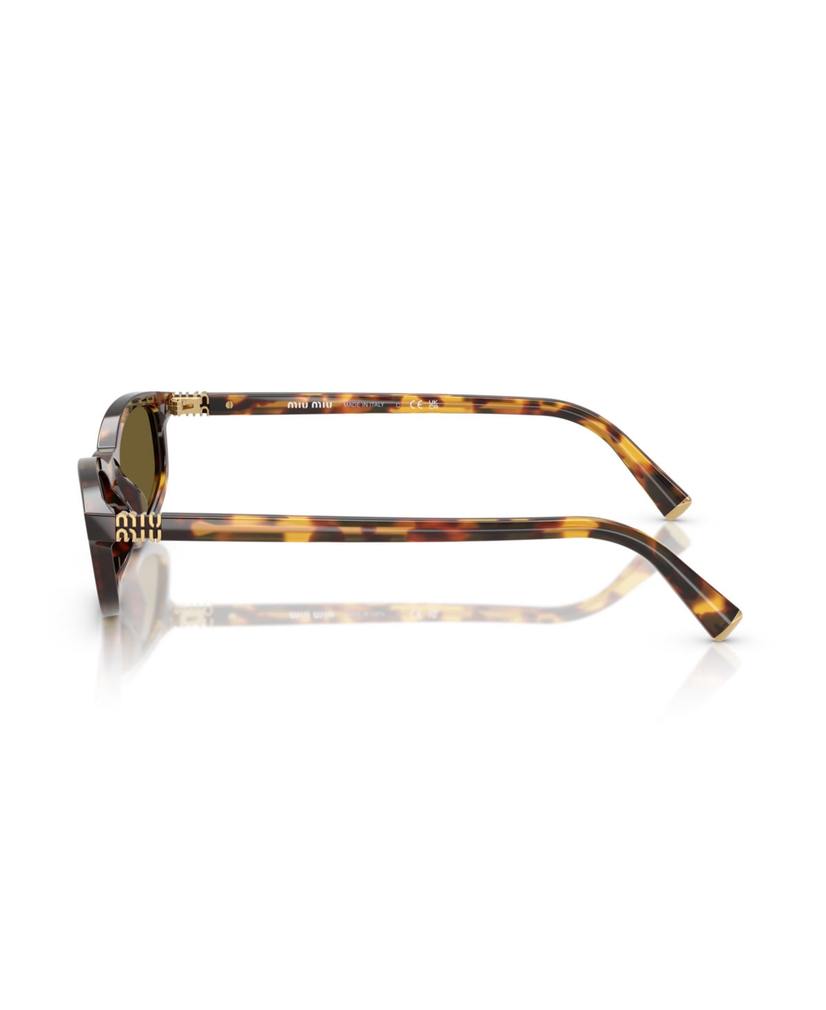 Miu Miu Woman Sunglass Mu A06s In Honey Havana - Green