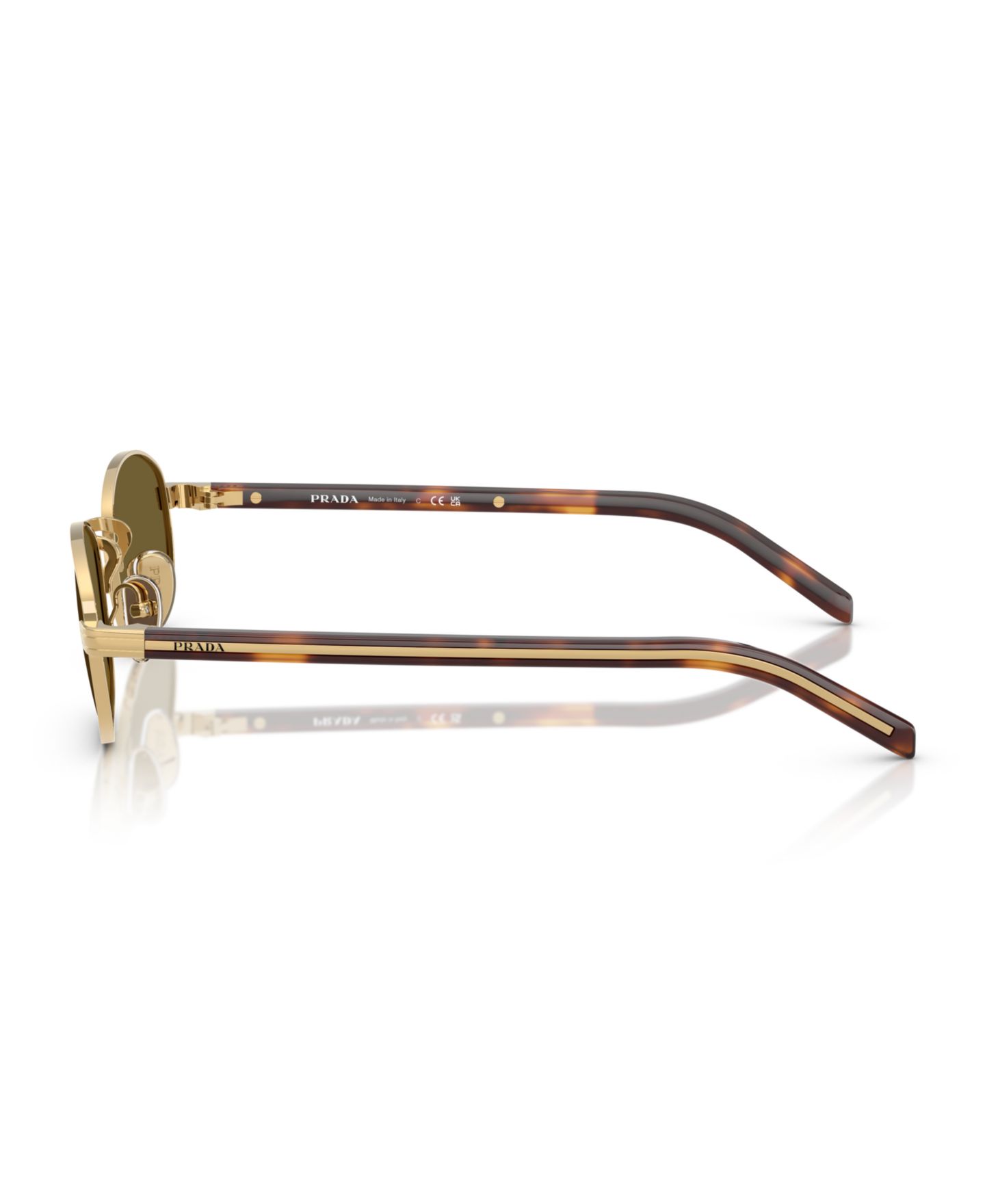 Женские солнцезащитные очки PRADA Sunglasses, PR B53S, цвет: Золотой — фото 4