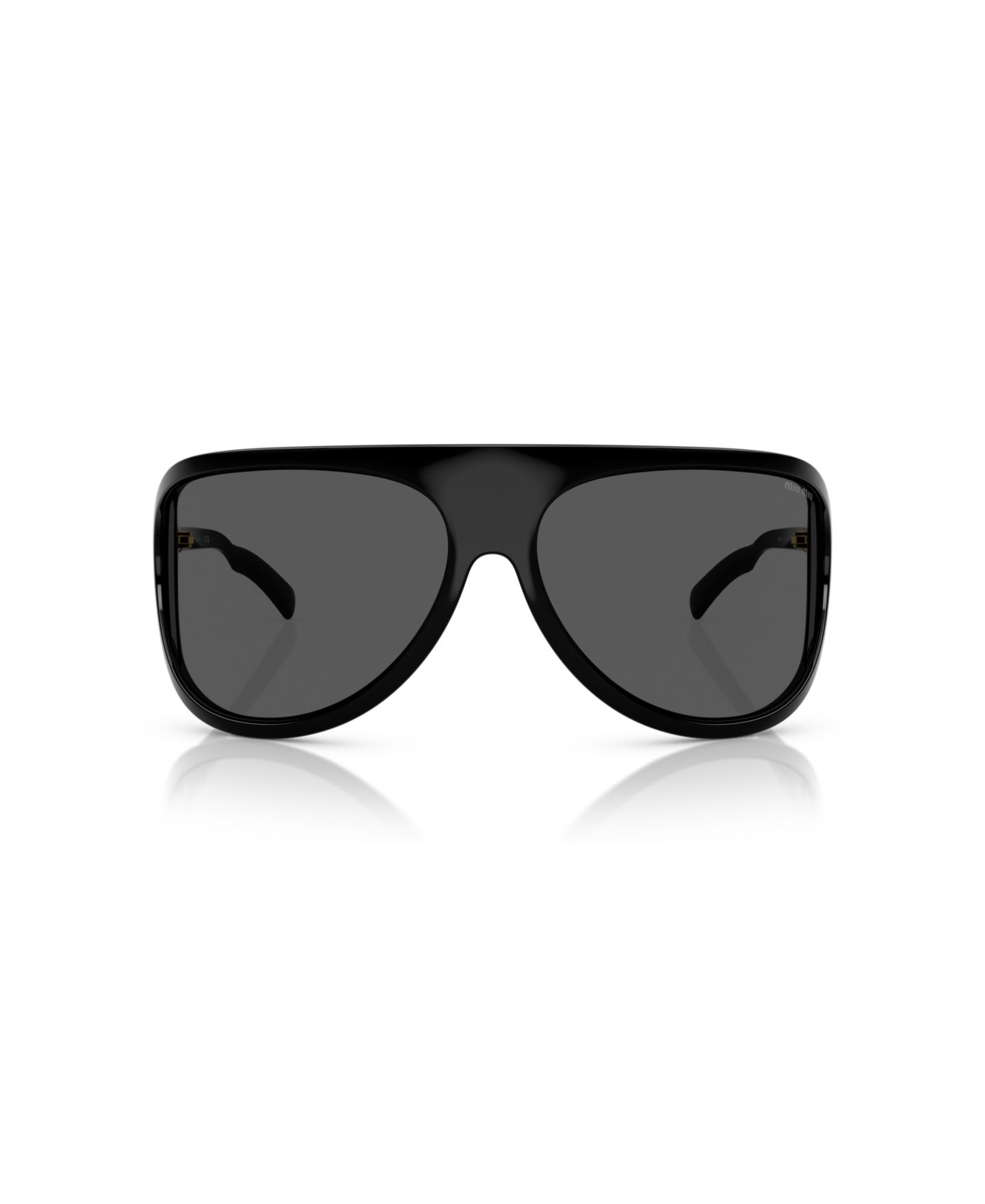 Женские солнцезащитные очки MIU MIU Large, MU A01S, цвет: Чёрный — фото 5