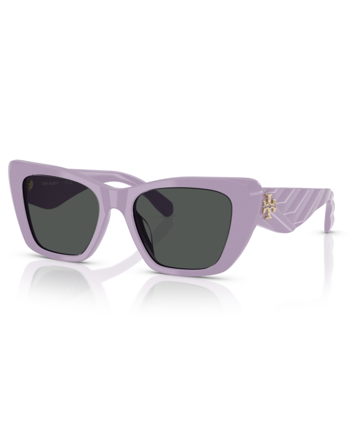 Tory Burch Ty7216u Cat-eye Acetate Sunglasses In Purple