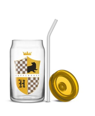 Harry Potter House Crests Tumbler Glasses with Lids, Set of 4