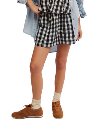 Women's Get Free Seersucker Cotton Pull-On Shorts