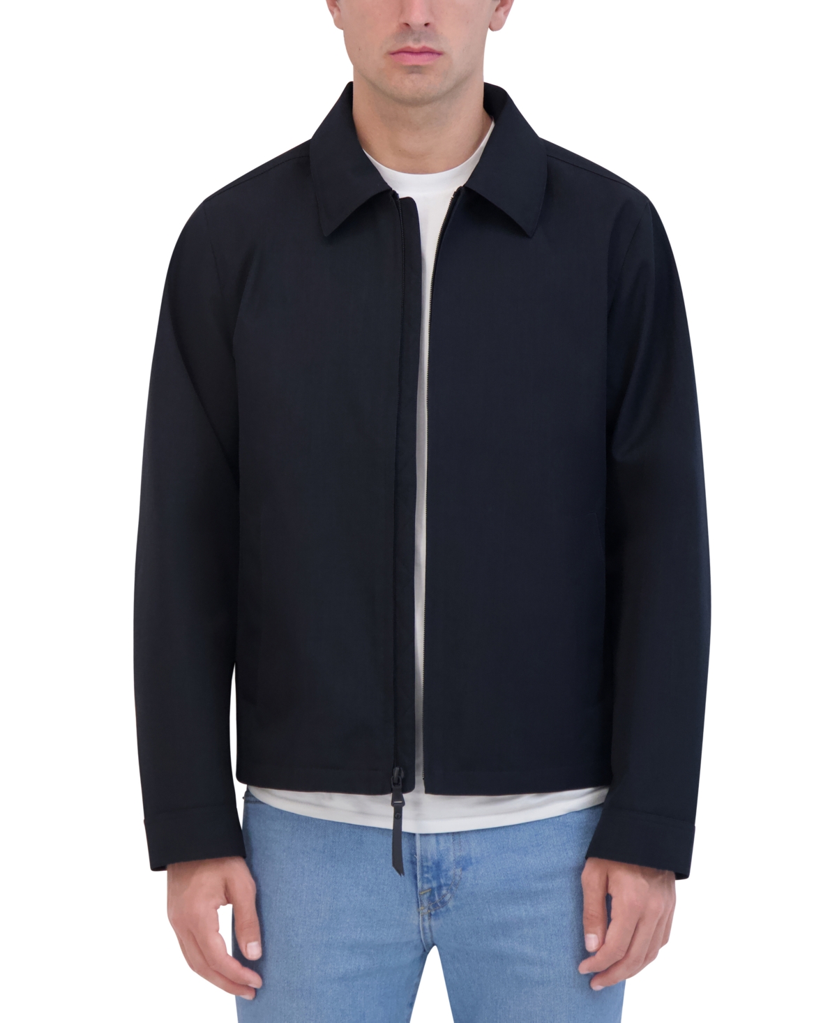 Robert Graham Men's Textured Full-zip Water-resistant Jacket In Blue