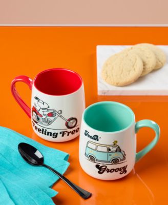 Peanuts Feelin' Groovy & Feeling Free Mugs, Set of 2
