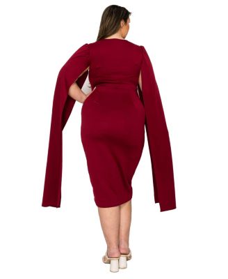 Plus Size Naomi Cape Dress