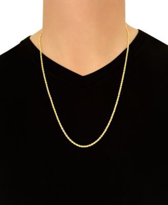 Forza Rope Chain 26" Necklace (2-1/2mm) in 14k Gold