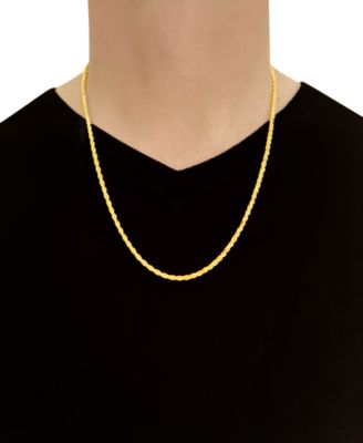 Forza Rope Chain 24" Necklace (3-1/5mm) in 14k Gold