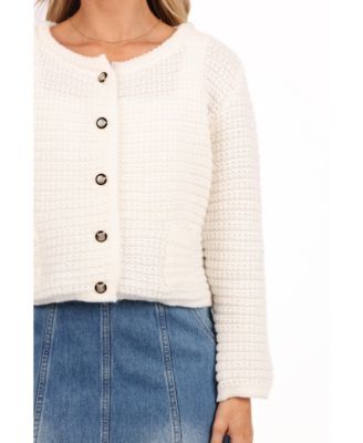 Women's Decket Button Front Cardigan