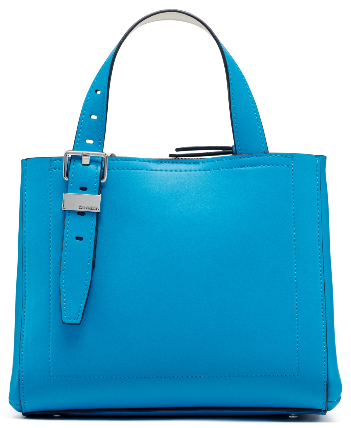 Calvin Klein Lowen Triple Compartment Adjustable Crossbody In Blue